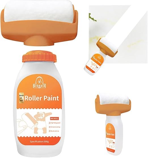 White Paint Roller 500g White Paint Roller, Quick Dry Roller to Cover Scratches, Cracks, and Traces of Write Easily and Evenly and Quickly Result.