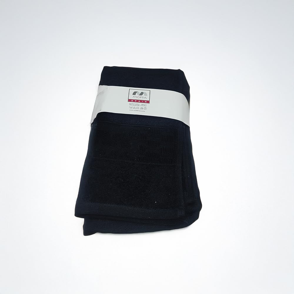Mora Spanish Bath Towel Q8906 - Color: Black- Size: 30x50-2Pices set.