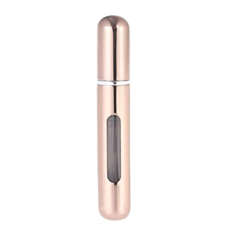 Mini Refillable Portable Fragrance Mist Bottle, Perfume Pump Can, Perfume Spray Bottle, Refillable Fragrance Spray, Refillable Perfume Spray for Travel (8ml, 1 Pack) (Light Brown)