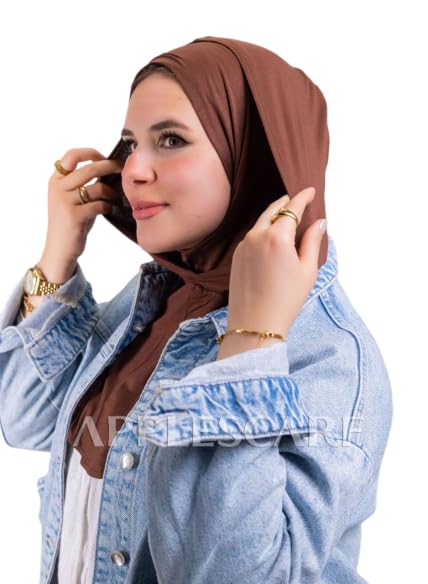 2-Piece Integrated Hoodie Hijab Set, Pure Lycra Cotton, Breathable Ninja Under-cap with Attached Hood Scarf, Modern Modest Headwear for Women