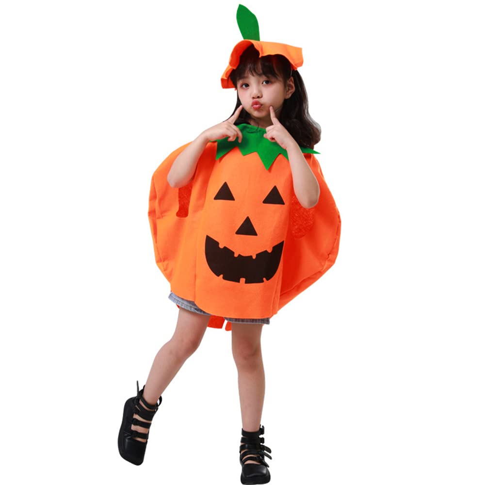 Wonka ITODA Halloween Christmas Costume Pumpkin Costume Adult Child Costume Cosplay Costume Set Pumpkin Clothes with Hat Halloween Christmas Decoration for Party Show Masquerade