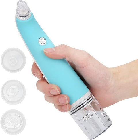 Blackhead Cleaner, Electric Blackhead Remover, Facial Cleaning Instrument Three Gears Adjustable Portable for Women Men(green)