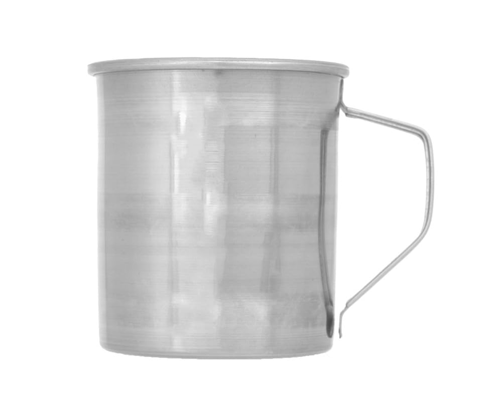 Stainless Steel Cup With Handle Size 8 For Water - Silver