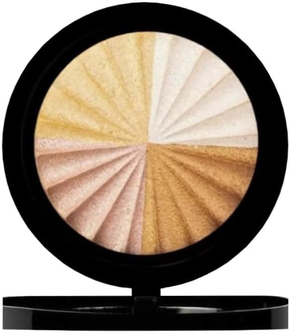 4 color Highlighter with a fine powder texture,highly reflective luminous pigment Covers imperfections smoothly 1pc