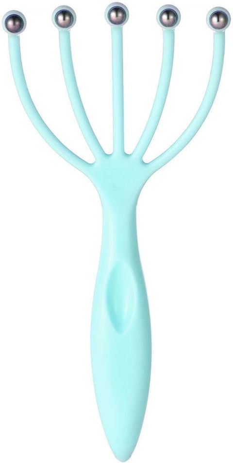 Head Handheld Claw Spa Scalp Massager, Rotatable Stainless Steel Roller Head Scratcher, Neck and Back Body Massage Tool for Men Women Hair Growth, Muscle Relax, Blood Circulation - Assorted Colors