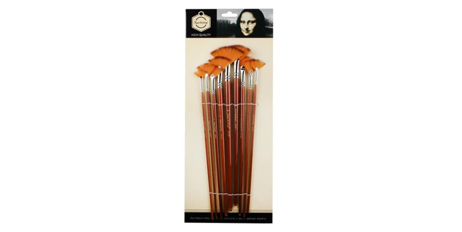 Keep Smiling Fan Brushes Set 9-Pieces, Gold Brown