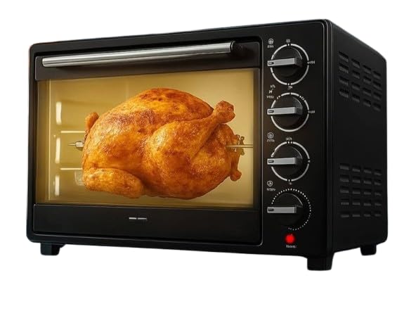 Electric Oven 49L 2000W Rotary Grill Heat Distribution Fan Interior Light (AW) Code 40127