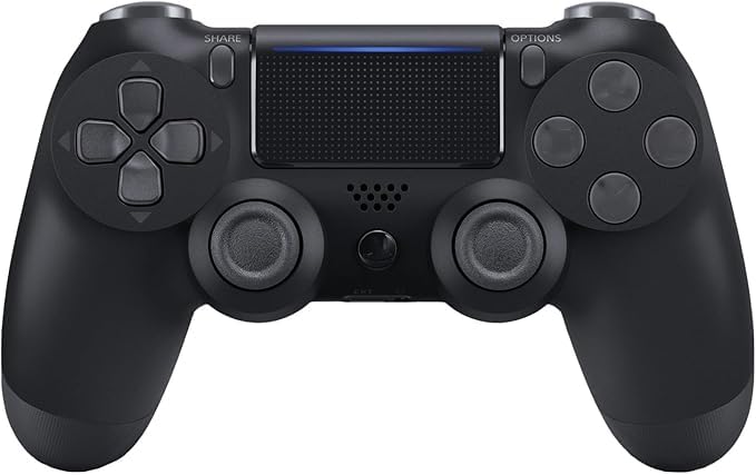 Wireless Controller for PS4/PS4 Slim/PS4 Pro – Dual Vibration Gamepad with 6-Axis Motion Sensor, Touchpad, Audio Jack, 800mAh Battery – Enhanced Joystick for PlayStation 4 - (Black)