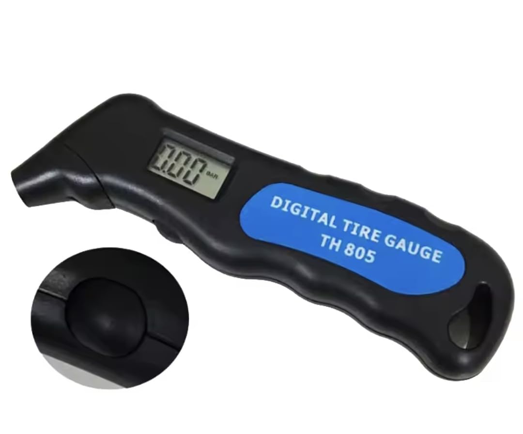 Digital Tire Pressure Gauge LCD Display Black Portable Car Air Pressure Gauge