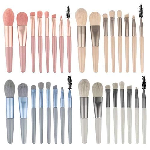 Professional Makeup Brush Set, 8Pcs Ultra Soft Purple Make Up Brushes with Foundation, Contour, Blush, Concealer, Eye Shadow, Blending, Liner Brush Tools, Gift for Women
