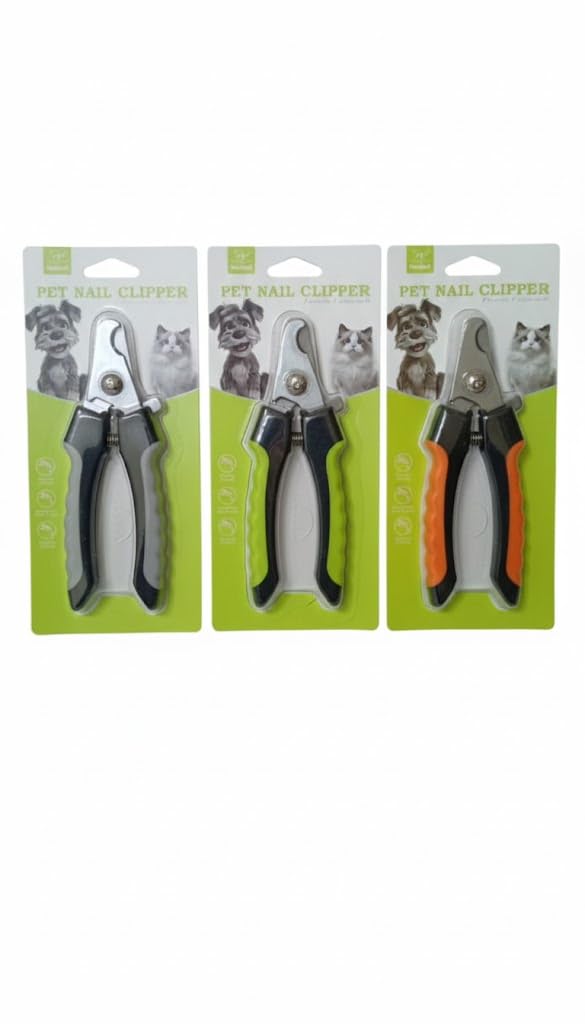 Nunbell Pet Nail Clipper, Medium Size, Assorted Colours (BlackXGreen)
