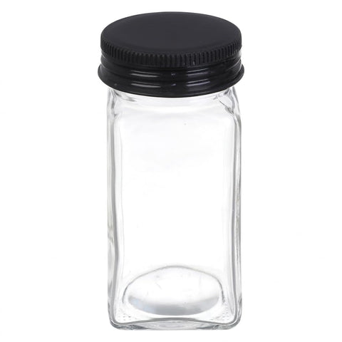 Glass Spice Jars Set with Plastic Lid with Spice Sticker – Spice Storage Containers for Kitchen – Practical and Stylish Design for Kitchen Organization (10)
