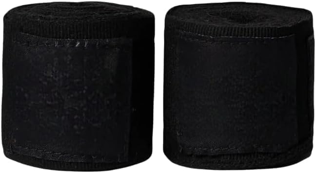 TRUE FIT® LiteFighter Boxing Hand Wraps Multi Length Semi Elastic Hand Wraps with Thumb Loop for Boxing, Great Elastic Hand Wraps for Men and Women (2 Pack) (Black, 3M)