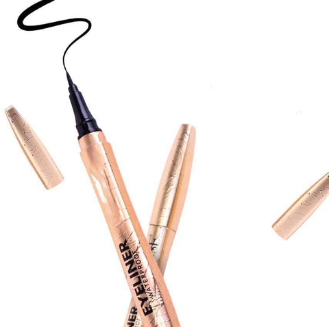 Black Liquid Eyeliner - Water Proof Ultra Matte Long Lasting Slim Jet - Black Eye Liner - 100% Intense Black - Smooth Easy Application Pen Liner