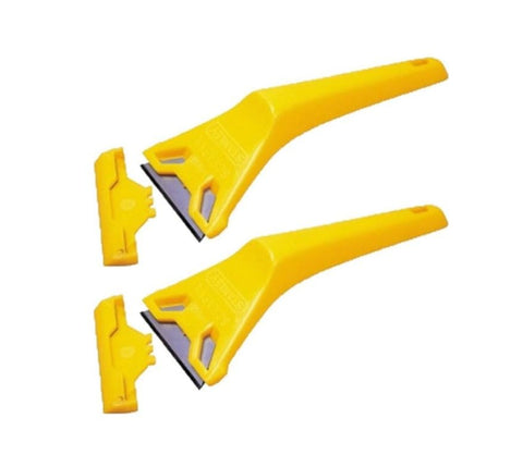 2 Pieces Window and Floor Scraper for Cleaning Hard Dirt. Glass Scraper Tool, Adhesive Floor Sticker Remover Tool for Scrape Stickers, Stickers, Glass Paint, Wallpaper, Ceramic Glue, Multicolor