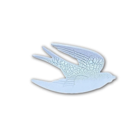Claw Clip - White Swallow Bird Hair Accessory with Crackle Pattern Lightweight Non-Slip Glow Feature (model 1)