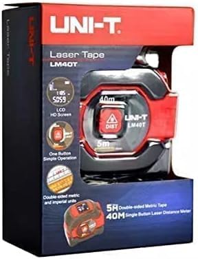 UTLM40T 40 Meter Single Button Laser Distance Meter With 5 Meter Tape 2-In-1 Digital Distance Infrared Gauge Range Finder Tapeline Lcd Measuring Tape - Lm40T