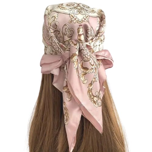 Elegant Silk Hair Scarf Decorative Bow Design