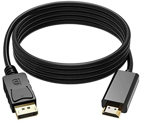 Convert Cable - 1.5m DPLAY to HDMI Adapter - Display Port to HDMI Black - Please Read Product Description Well Before Purchasing for How to Play