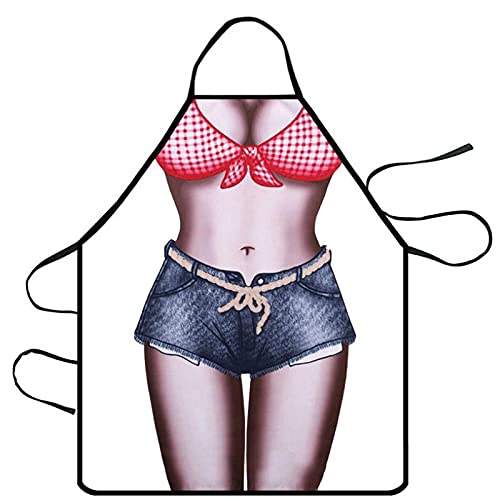 Household Kitchen Apron Waterproof Hand Wiping Love Heart Apron Polyester Waterproof Adult Aprons Household Kitchen Accessories