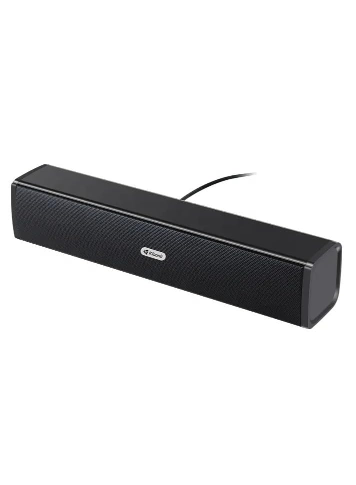 Generic i650 3.1 Channel Surround Soundbar Computer Speaker, USB & AUX, Black
