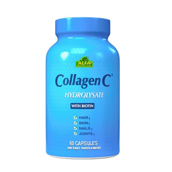 Premium Collagen C Hydrolysate – 60 Capsules Structural Protein Bundle with Practical Pill Box – High Purity Hydrolyzed Peptide Formulation Engineered for Daily Routine Balance