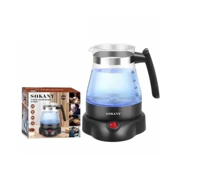 Sokany SK-09045 600 W Glass Electric Coffee Kettle, 800 Ml Capacity