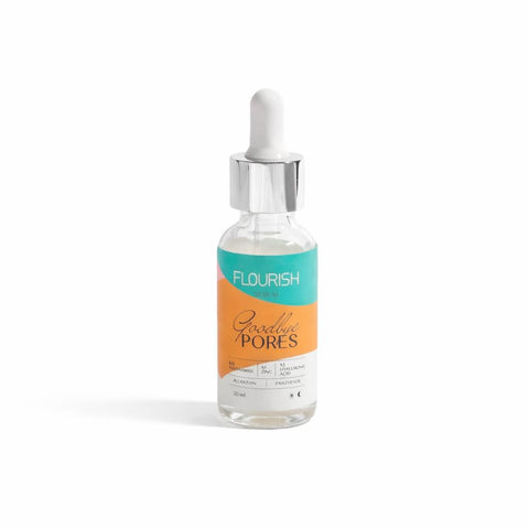 Flourish Acid Serum, Anti-Acne Pore Minimising Hydrating Face Serum for All Skin Types 30 ml