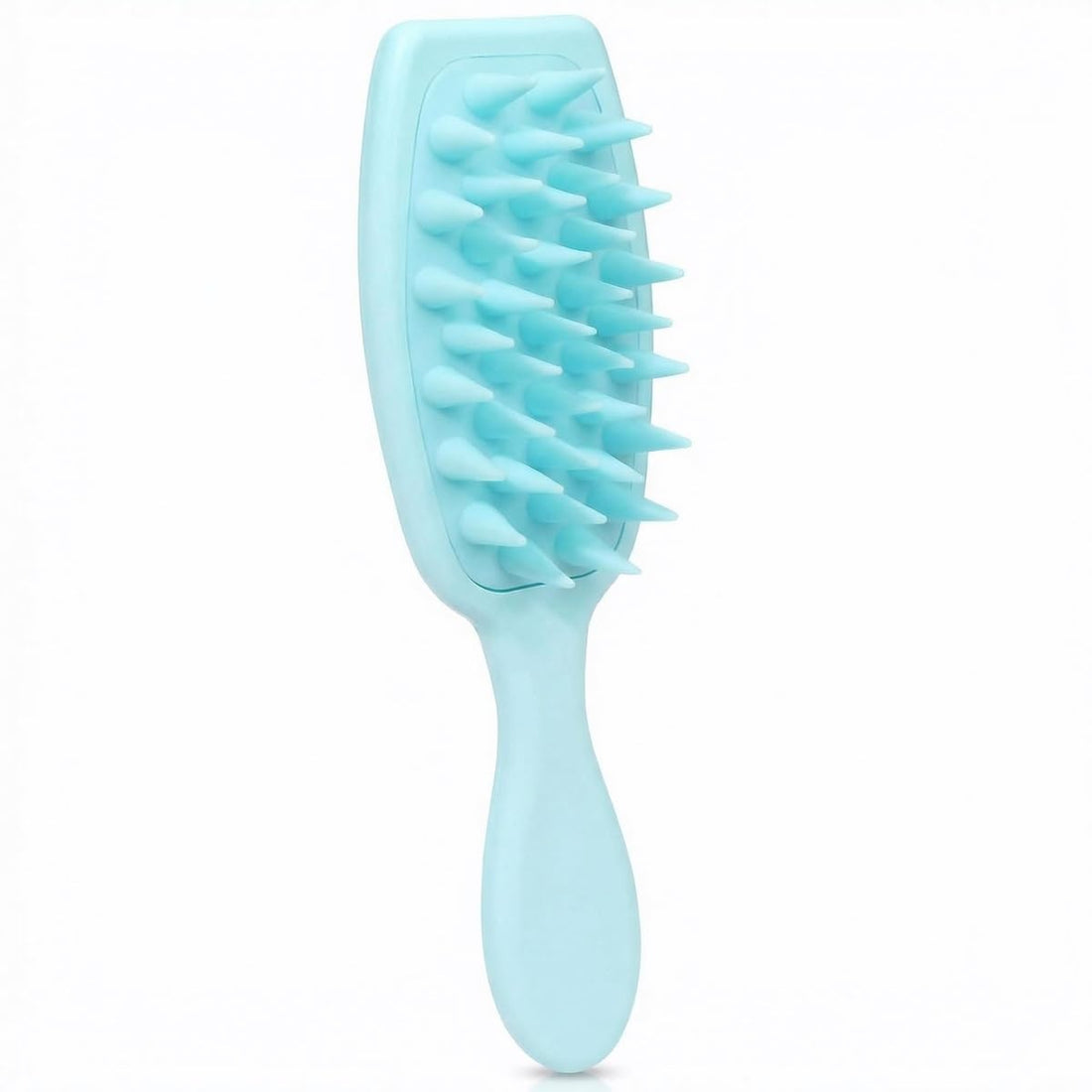 Extra Long Handle Shampoo Brush - Scalp Massager for Hair Washing & Exfoliation, Gentle Hair Care Tool for Men/Women/Kids, Relieves Itching, Dandruff & Stimulates Circulation (Blue)