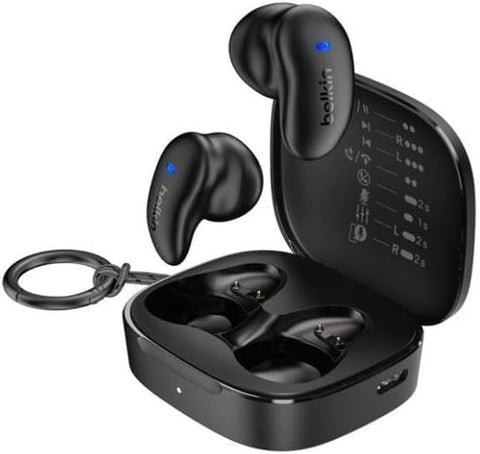 Belkin SoundForm Anywhere Wireless Earbuds, Bluetooth Earphones with Long-Lasting Comfort, IPX4 Waterproof Lightweight Earbuds for iPhone, iPad, Tablet, Laptop, Biking, Running & More - Black