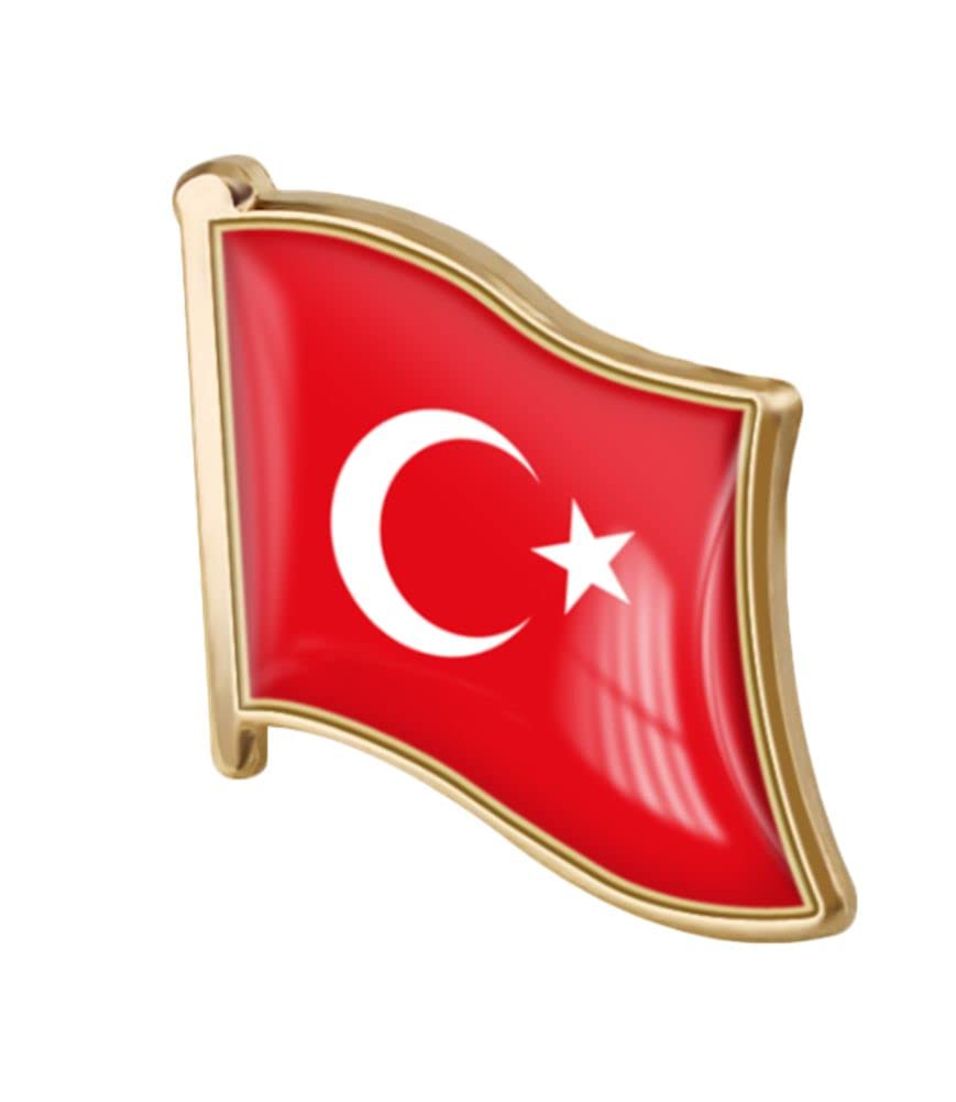 vmcoatdu Country Flag Pin Badge International Travel Brooch Metal Alloy Souvenir Pin for Hat Clothes Backpack, 0.75x0.7inch, Metal, epoxy resin