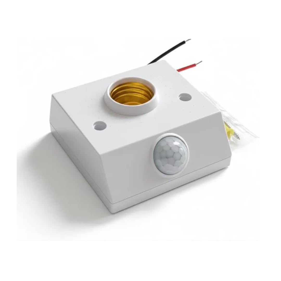 Automatic Motion Sensor, Electricity Saving Sensor Lamp Holder for Offices, Companies, Corridors, Stairs, Restrooms, Practical and Safe Design – ENERGY