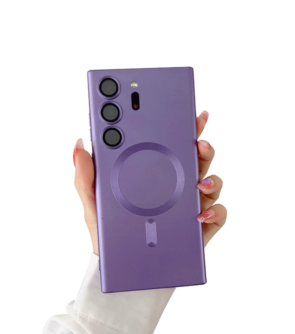 Doowear Galaxy Note 20 Ultra Case Magnetic [Support Magsafe Charger] Wireless Anti-Scratch Shockproof Full Camera Protection Slim Silicon Phone Cover Case for Samsung Galaxy Note 20 Ultra 6.9"-Purple