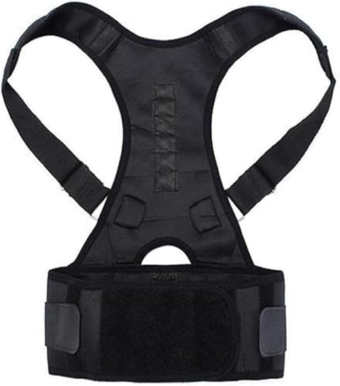 Ushop Thoracic Back Posture Corrector, Magnetic Support for Neck Shoulder Upper and Lower Back Pain Relief, Perfect Brace for Cervical Lumbar Spine, Adjustable Strap (L)