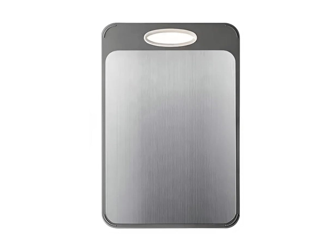 Stainless Steel & Eco-Friendly Plastic Reversible Meat Cutting Board - With Ergonomic Handle | Ormah Lux 25 x 36 cm Generic