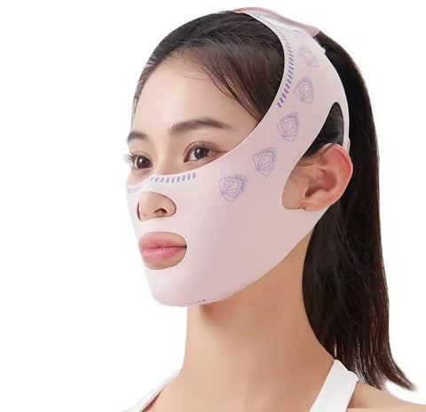 Face Slimming Strap, V-Line Lifting Mask, Anti Wrinkle Strap Face Care, Double Chin Reducer,Pink