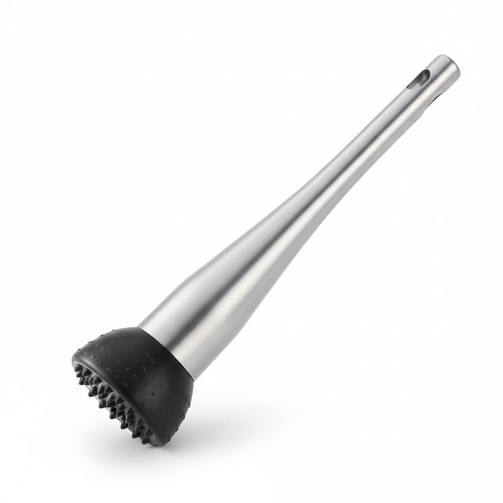 Home Care XC-88 Silver Stainless Steel Potato Masher Sleek Kitchen Prep Tool, Pack of 72 - Silver Stainless Steel