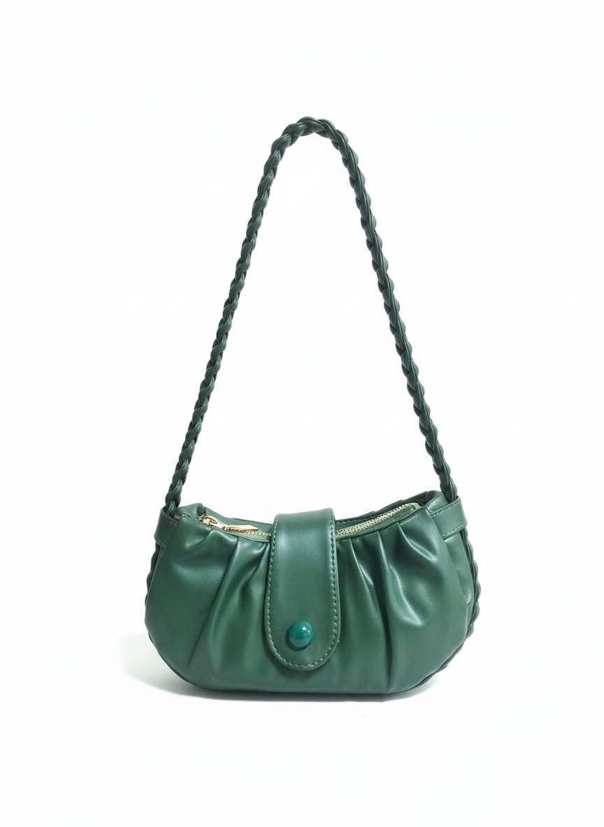 Women BAG Leather hand starp braided