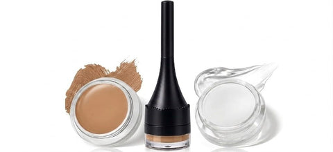 2 in 1 Makeup Kit with Eyebrow Gel,Shaping Wax & Duo Brush, Waterproof Dark Brown Pomade for Fill and Detail Brows, Clear Brow Styling Gel Lift for Fluffy Feathery Brow Breeze - LIGHT BROWN