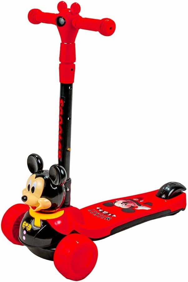CATBL 3 Wheel Skate Scooter for Kids with Flashing Lights Music Two Wheel and Rear Break with Three Step Adjustable Kick Scooter for Boys and Girls