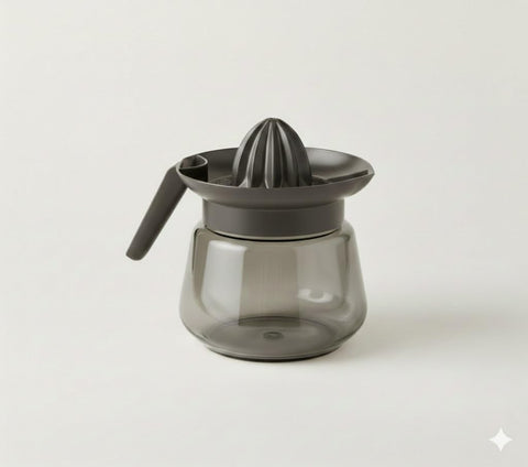 Vita Juicer Manual Citrus Juicer with 700ml Measuring Jug, BPA-Free Plastic, Dual-Direction Rotation, Built-in Pulp & Seed Separator