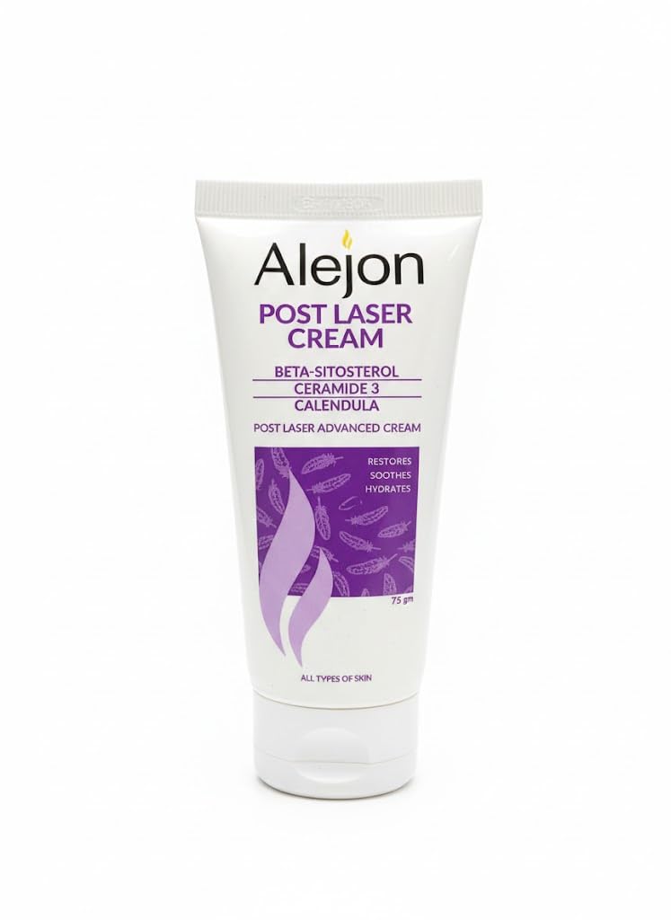 Alejon Post Laser Cream with Beta-Sitosterol, Ceramide 3, Calendula, Advanced Soothing Formula for Skin Repair, 75 gm