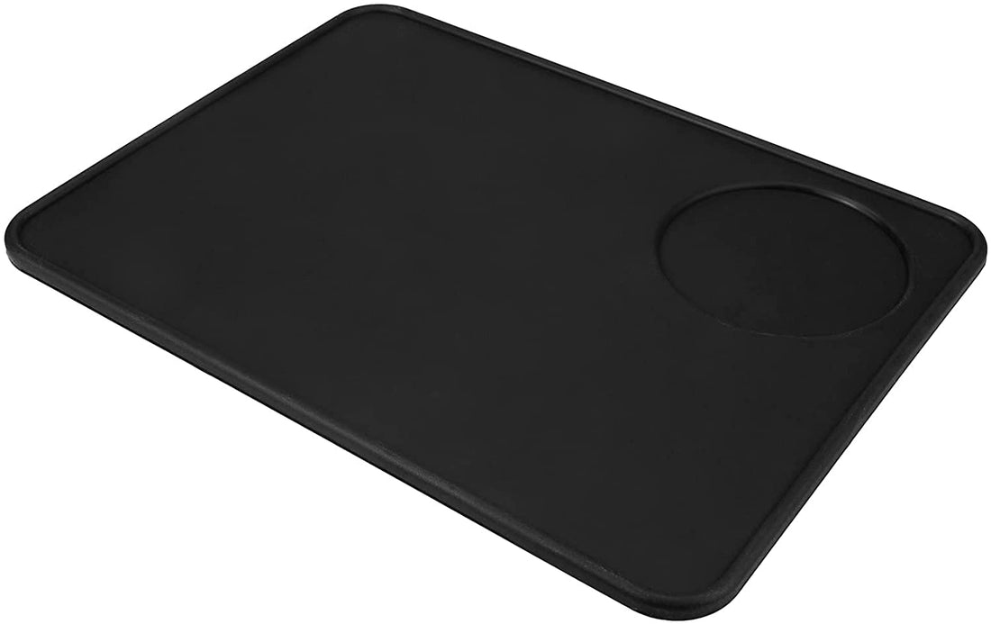 Homee Espresso Tamping Mat, Anti-Slip Espresso Tamper Matï¼Œ Espresso Accessories Tool for Barista, Home, Kitchen, Office, Bar, Coffee Shop, 7.87 Inch x 5.9 Inch, Black