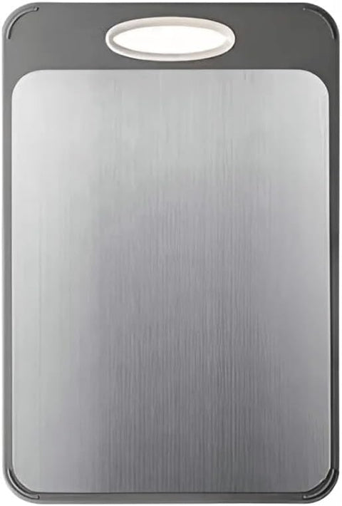 Stainless Steel & Eco-Friendly Plastic Reversible Vegetable Cutting Board Meat Cutting Board - Ergonomic Handle