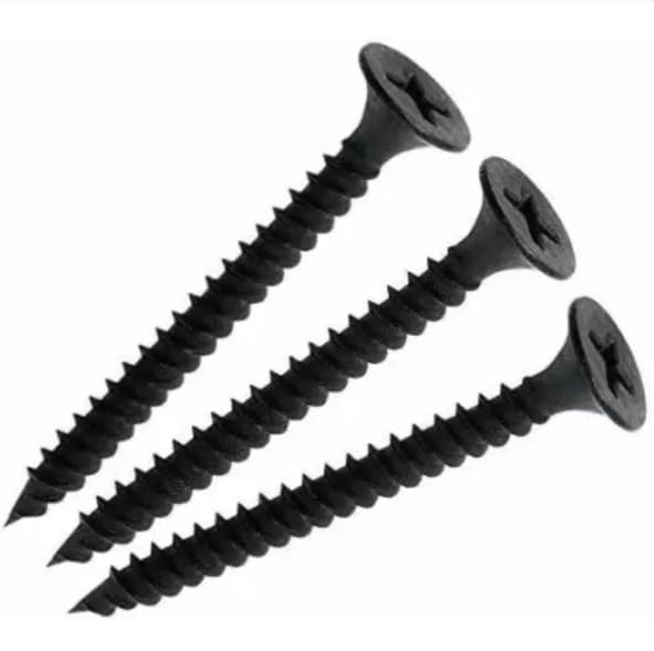 Black Self-Tapping Screw 2.5cm (25mm) – Durable Steel Phillips Head for Wood, Metal, and DIY Projects (10pcs)
