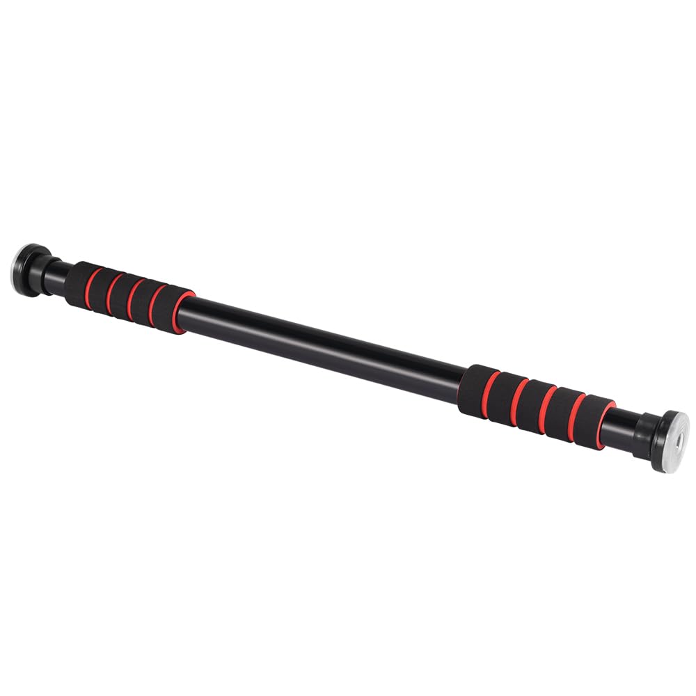 Adjustable (63-100cm) Doorway Pull up Bar Steel With Rubber Limiter And Screw, Stainless Steel Pull Up Adjustable Gym Horizontal Bar
