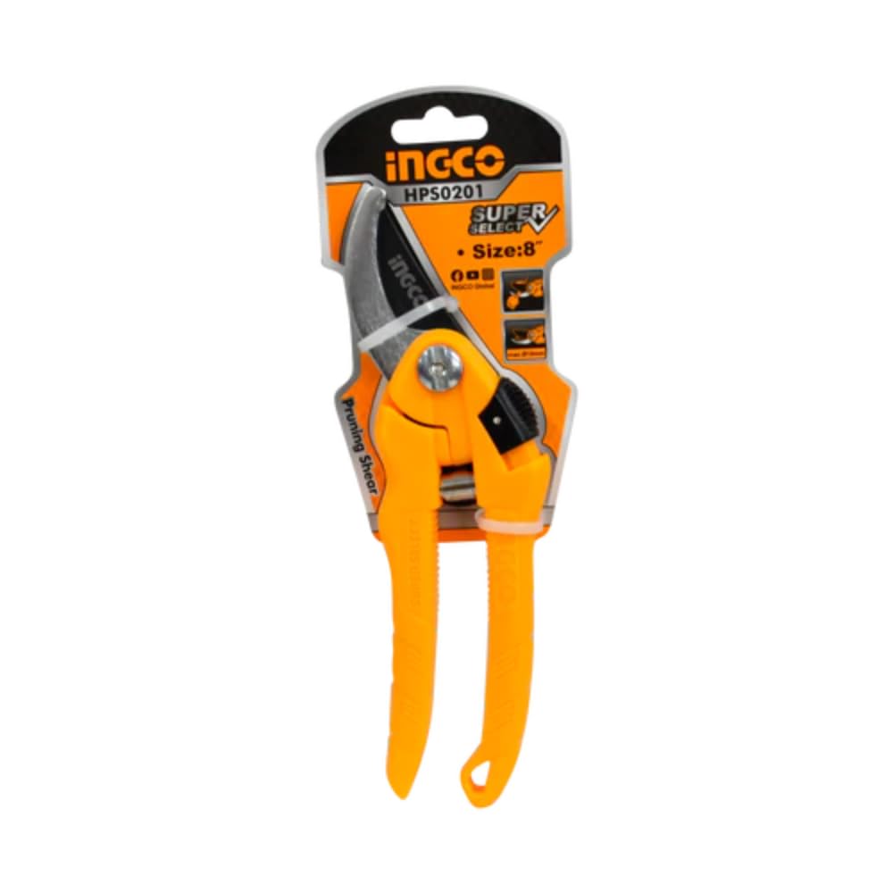 INGCO 8-inch Pruning Shears, Garden Shears Tool Garden Clippers scissors Heavy Duty HPS0201