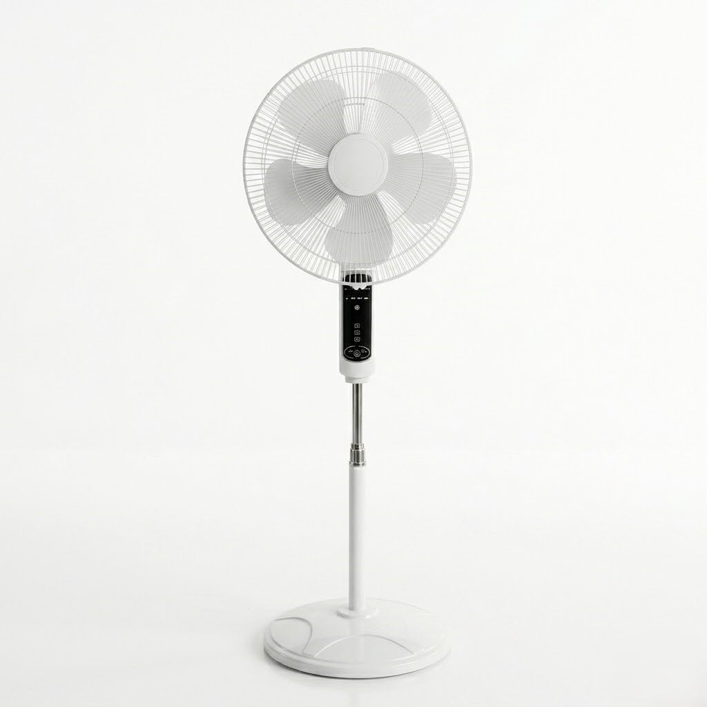 Electric Column Fan with Remote Control | 5 Blades for Maximum Airflow & 3 Variable Speeds – Smart Timer Up to 60 Minutes & Quiet Modern Design