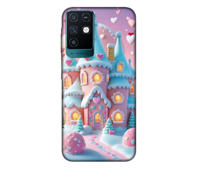 AL Silicone Printed mobile case compatible with Infinix Note 8i