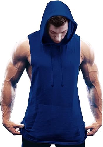 Men's Bodybuilding Workout Hooded Tank Top